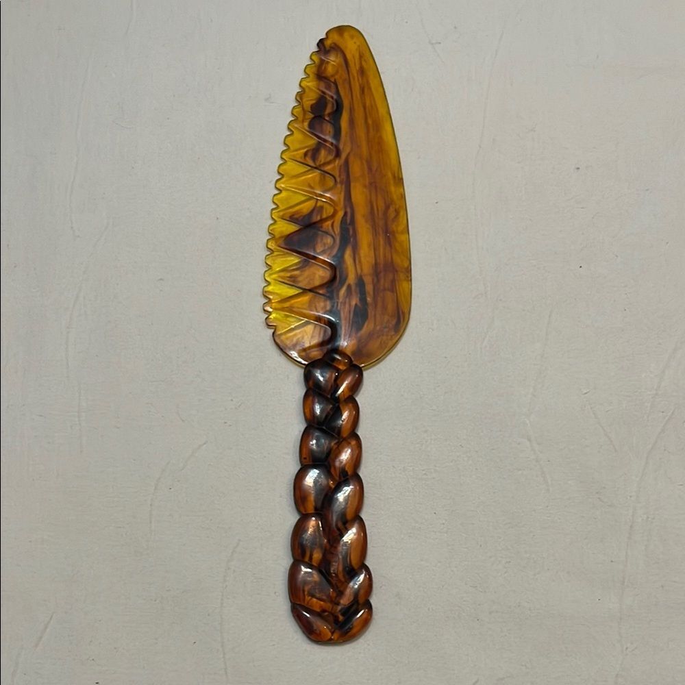 Vintage Amber and Brown Decorative Knife Braided Handle